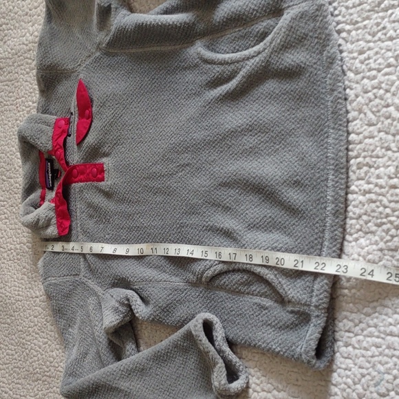 Patagonia Girl's Large(12) Pink Grey Re-Tool T-Snap Fleece Pullover Sweater - Picture 5 of 14